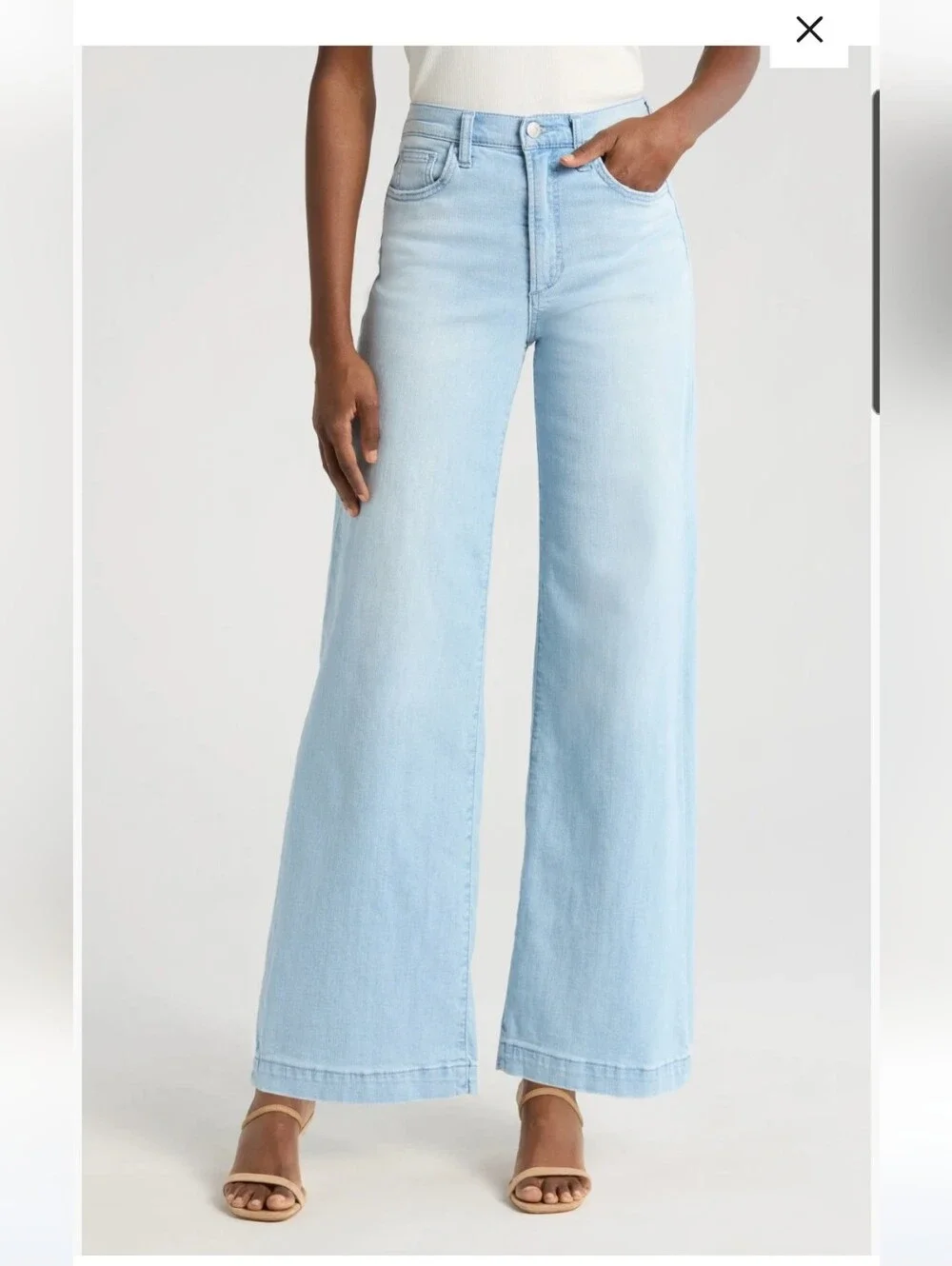 Joe's Jeans Light Blue Wide-Leg El Savadore High-Rise Jeans